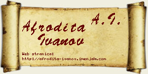 Afrodita Ivanov vizit kartica
